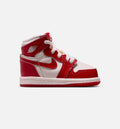 Air Jordan 1 Retro High OG 'Nails and Grails' - Infant/Toddler Lifestyle Sneaker (University Red/Metallic Silver)