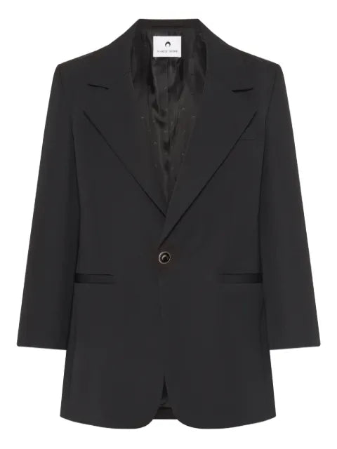 Marine Serre twill boxy blazer