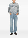 Haikure distressed panelled denim jacket