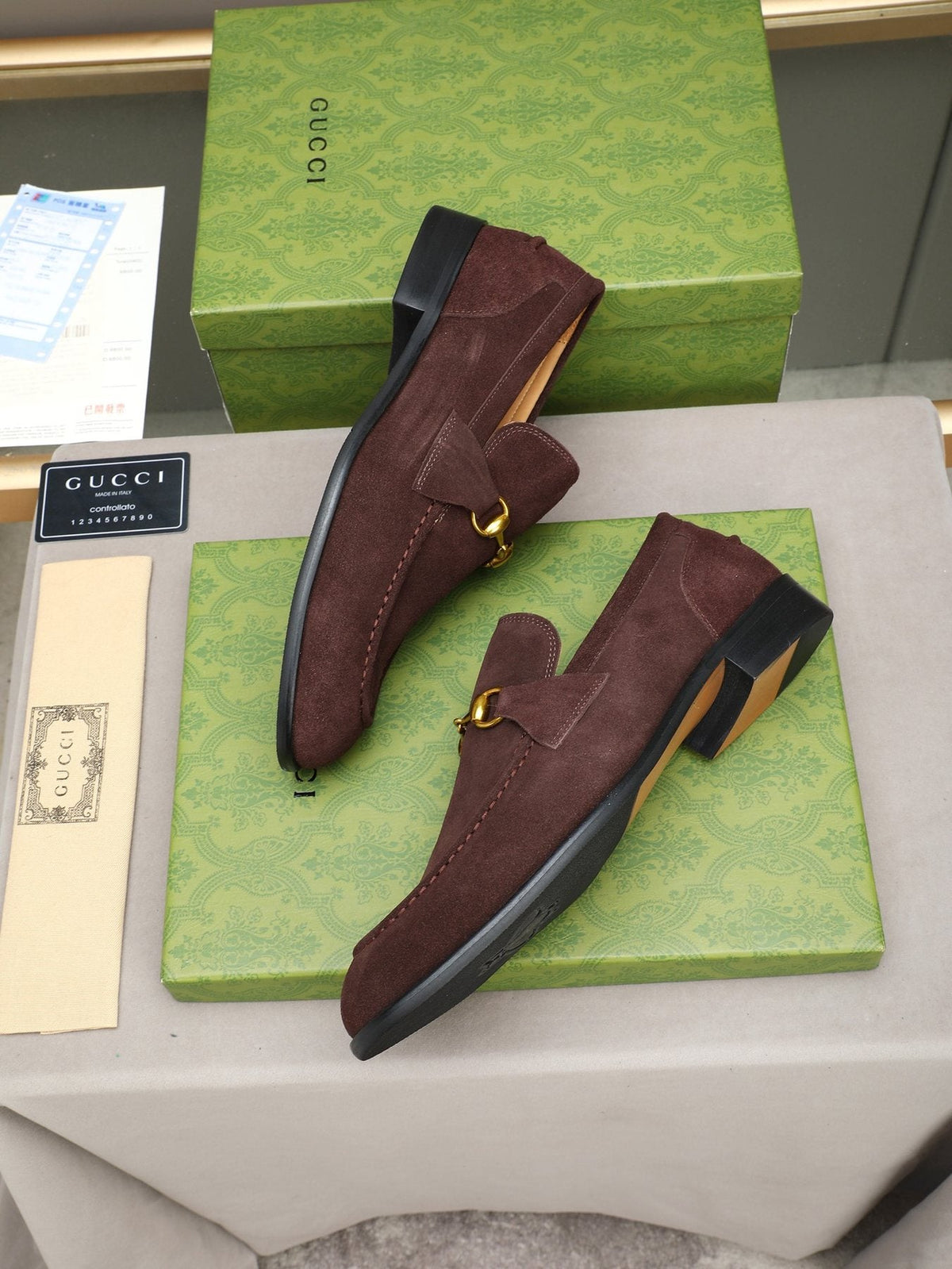 Gucci Burgundy Horsebit Loafers